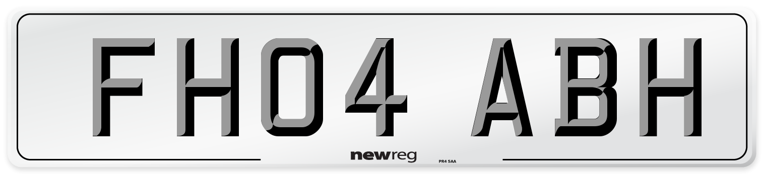 FH04 ABH Number Plate from New Reg